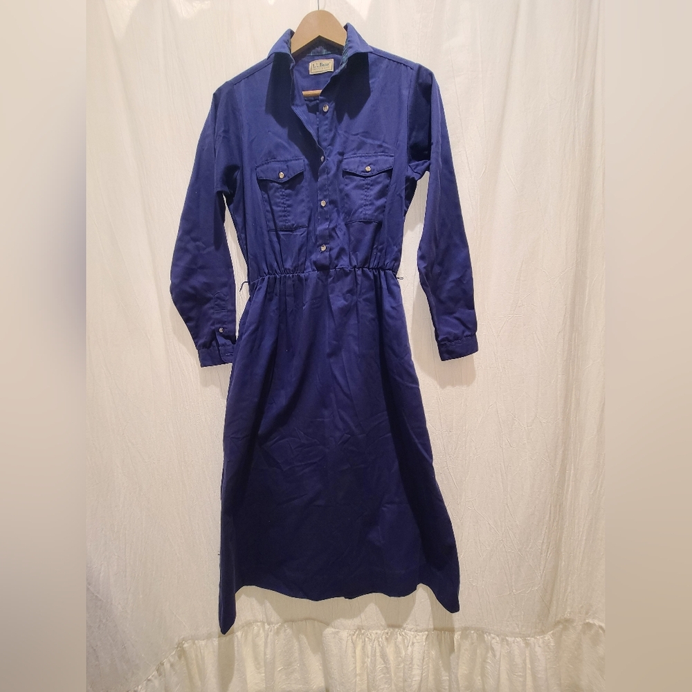 L.L. Bean Long Sleeve Dress in Purple